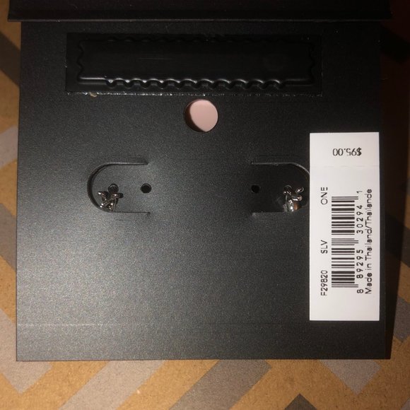 Signature C Huggie Earrings Silver F29820 - Picture 6 of 6